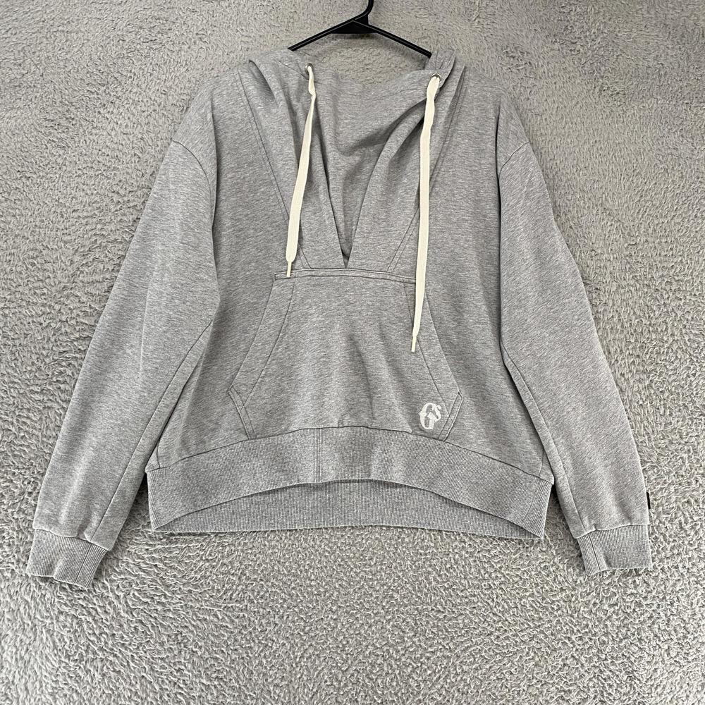 G-Star RAW Hoodie Womens XL Boyfriend Drape Sweatshirt Gray Slouchy Boxy
